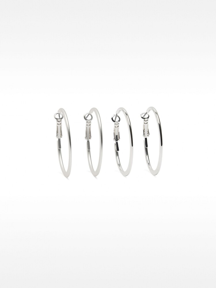 Conjunto De Aros Dorados plateado