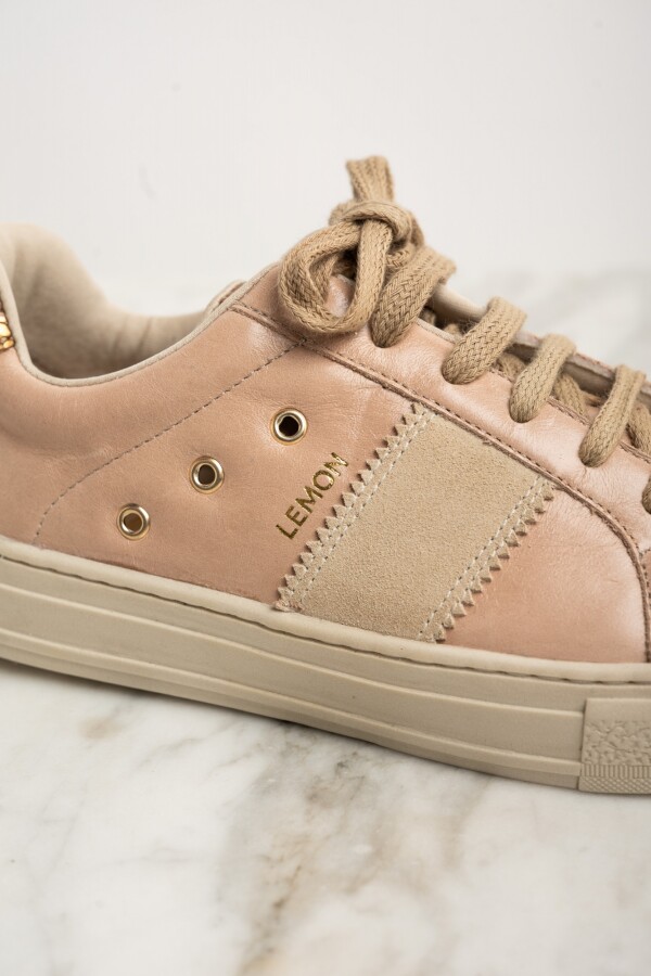 Zapatilla Cuero Rosa Viejo
