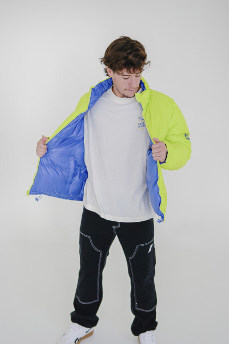 Campera Pulau Puffer Gloffy Reversible Azul