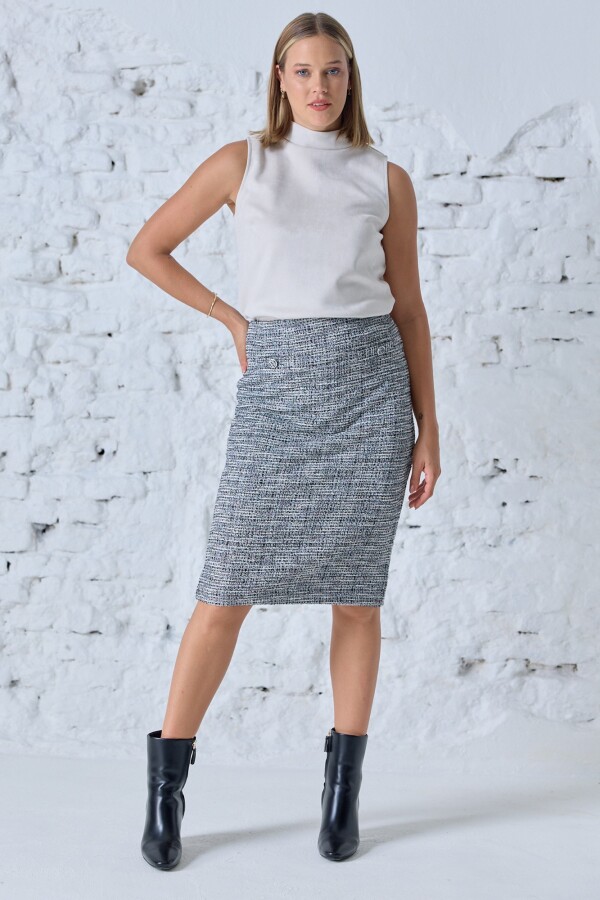 Falda Tweed NEGRO/MULTI