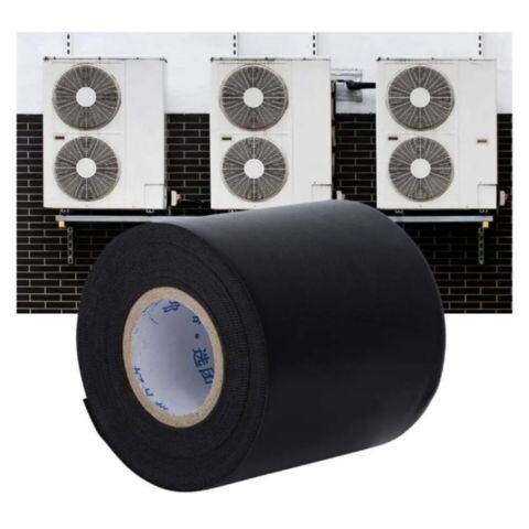Cinta Pvc Para Aire Acondicionado 6cm X 10m Negro Cinta Pvc Para Aire Acondicionado 6cm X 10m Negro