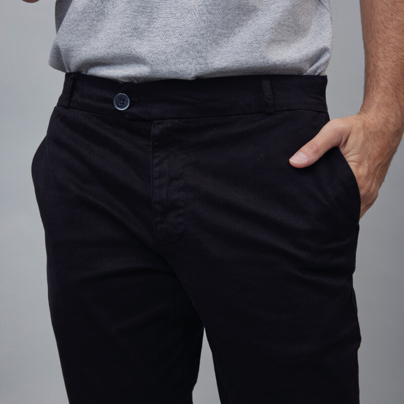 Pantalón de gabardina sport Negro