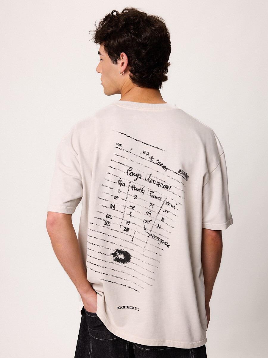 T-SHIRT M/C CARTAS DIXIE Gris Claro