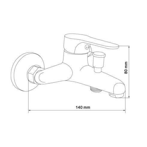 DUCHA EXT CROMO 40MM- ANZIO GAMAS DE GRIS