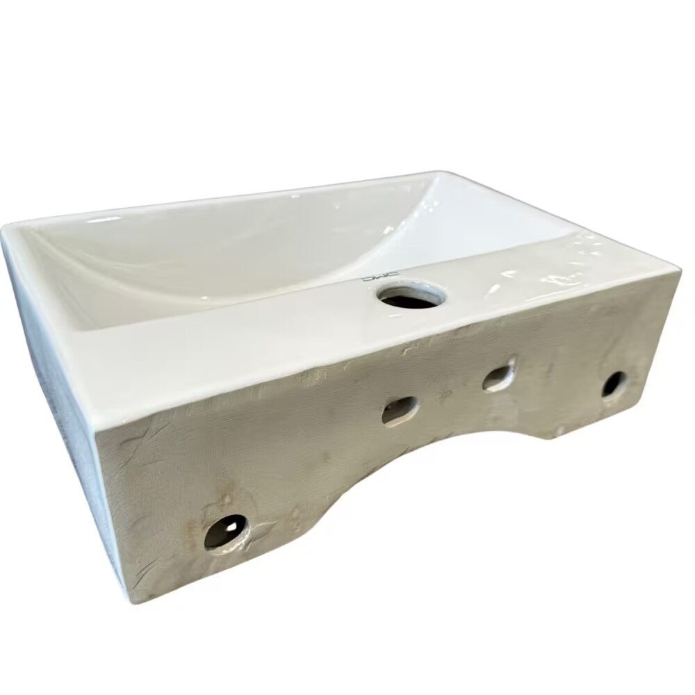 Bacha apoyo o suspendida rectangular 36x25 cm blanca c/mesa Dmc Bacha Apoyo O Suspendida Rectangular 36x25 Cm Blanca C/mesa Dmc