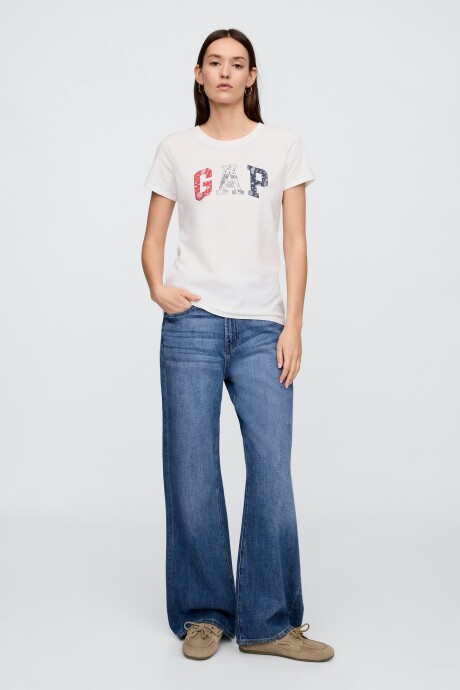 Remera Logo Gap Mujer Americana