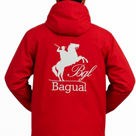Campera Taslon Hombre Roja
