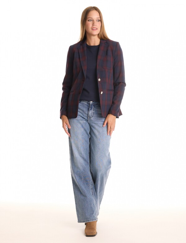 Blazer Cuadros AZUL/MULTI