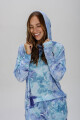 PIYAMA CON CAPUCHA ESTAMPADO CELESTE