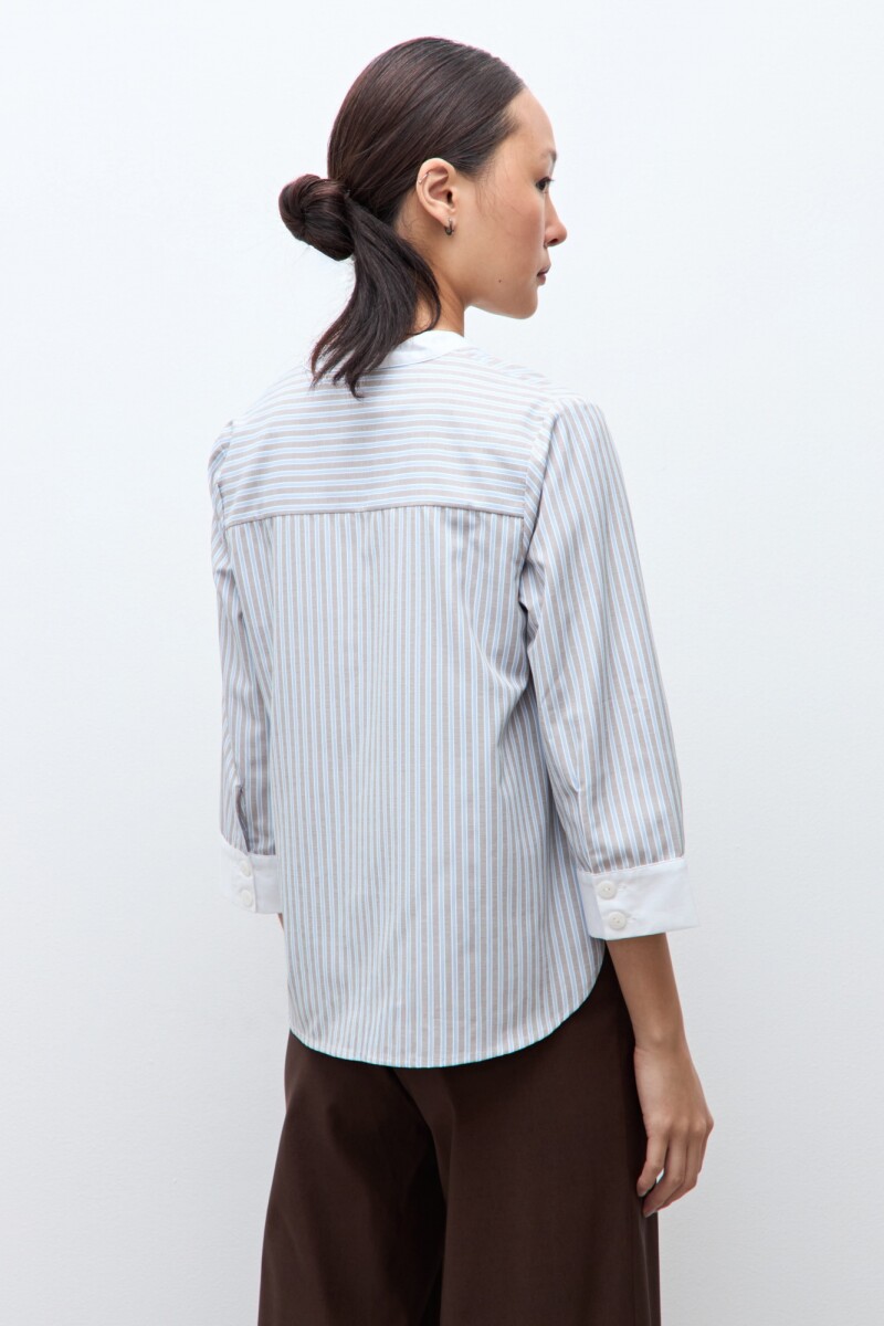 Blusa rayada beige