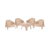 Set de 4 Sillas Skarpo + Mesa de exterior Taupe