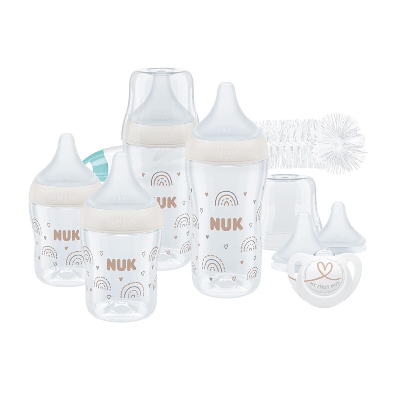 Set Nuk Perfect Match Biberon + Chupete + Cepillo Limpiador Set Nuk Perfect Match Biberon + Chupete + Cepillo Limpiador