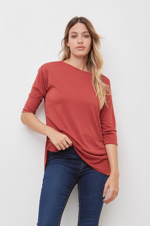 Remera Manga 3/4 TERRACOTA