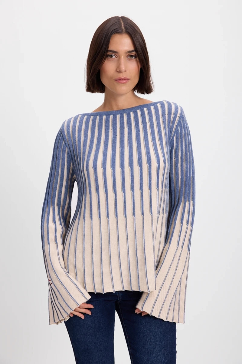 Sweater Love u Crudo/Azul