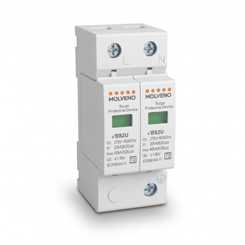 PROTECCIÓN SOBRE TENSIÓN Protector De Sobretensión Transitoria 2P 20-40kA 285V