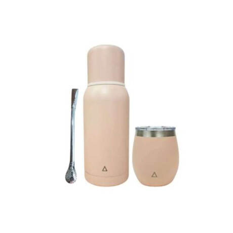 Kit Matero Rosa, Termo 750ml y Mate Sc