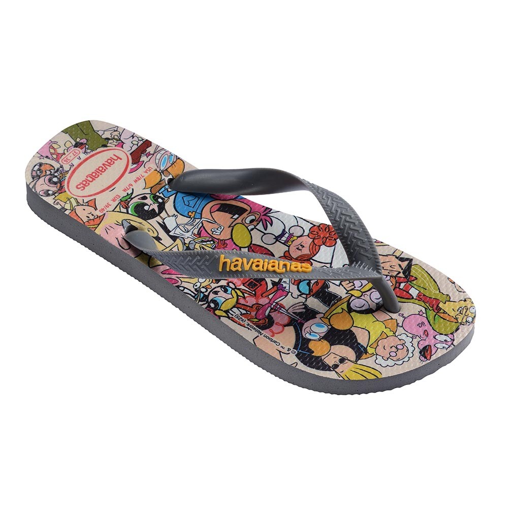 Sandalias Havaianas Top Warner Classics Hombre Acero Gris