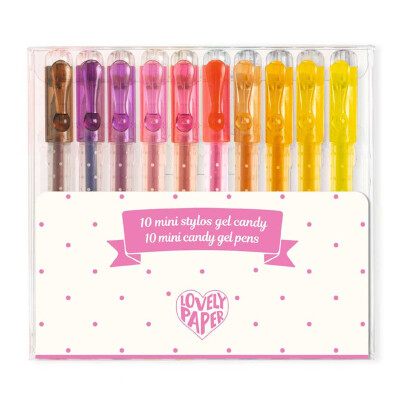 Lapiceras bolígrafos Mini de gel 10 colores Djeco Lapiceras bolígrafos Mini de gel 10 colores Djeco