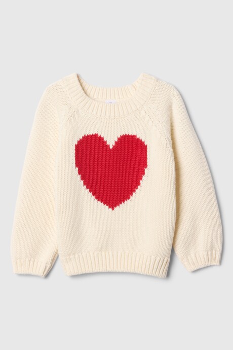 Buzo Corazòn Toddler Niña Ivory Frost