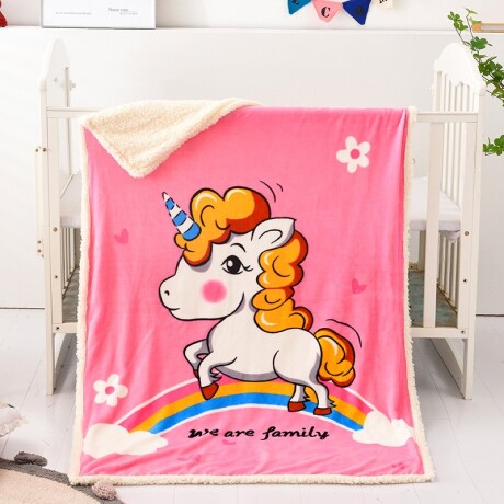 Manta Infantil Sin Sherpa Unicornio