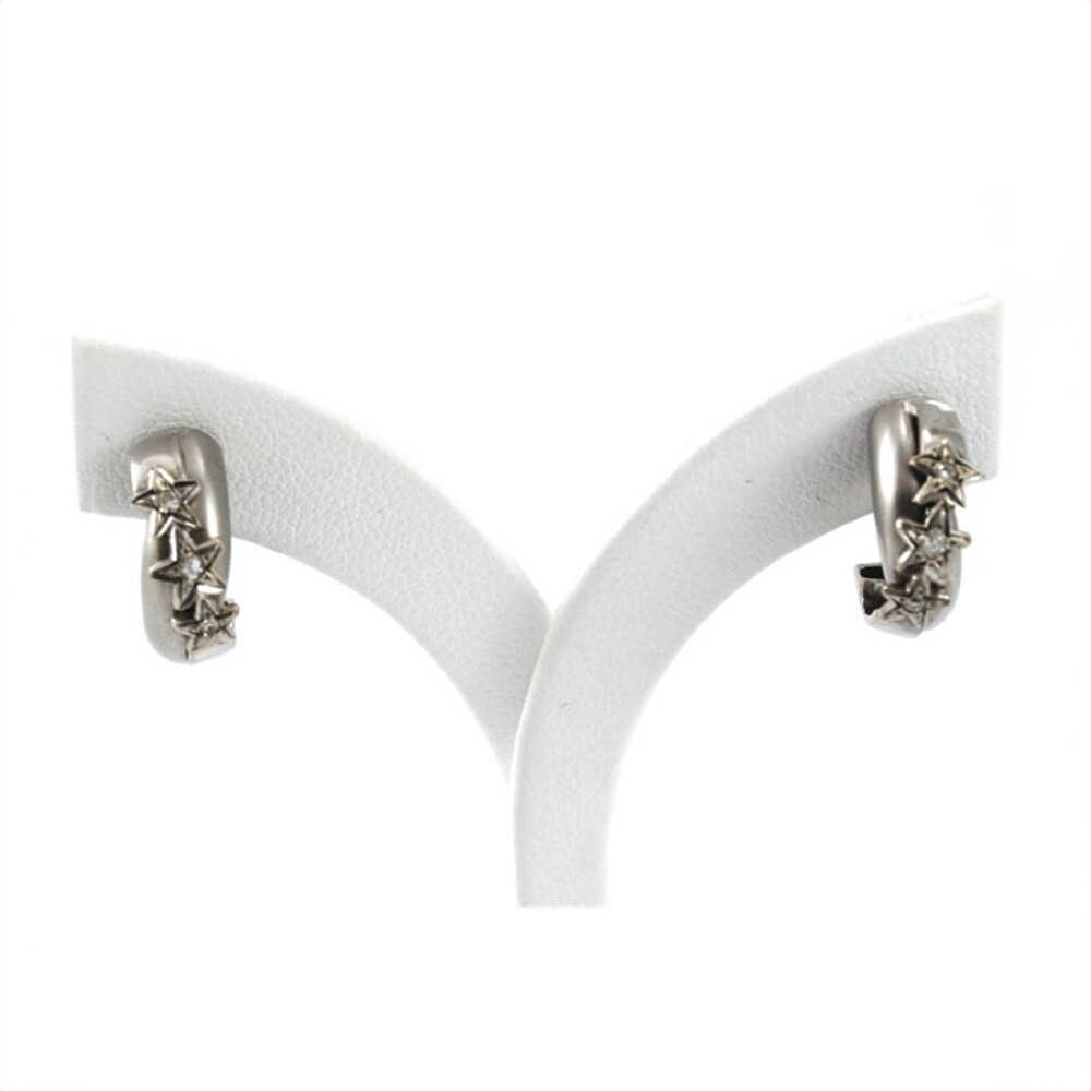 Caravanas Oro Blanco 18K Y Brillantes Caravanas Oro Blanco 18K Y Brillantes