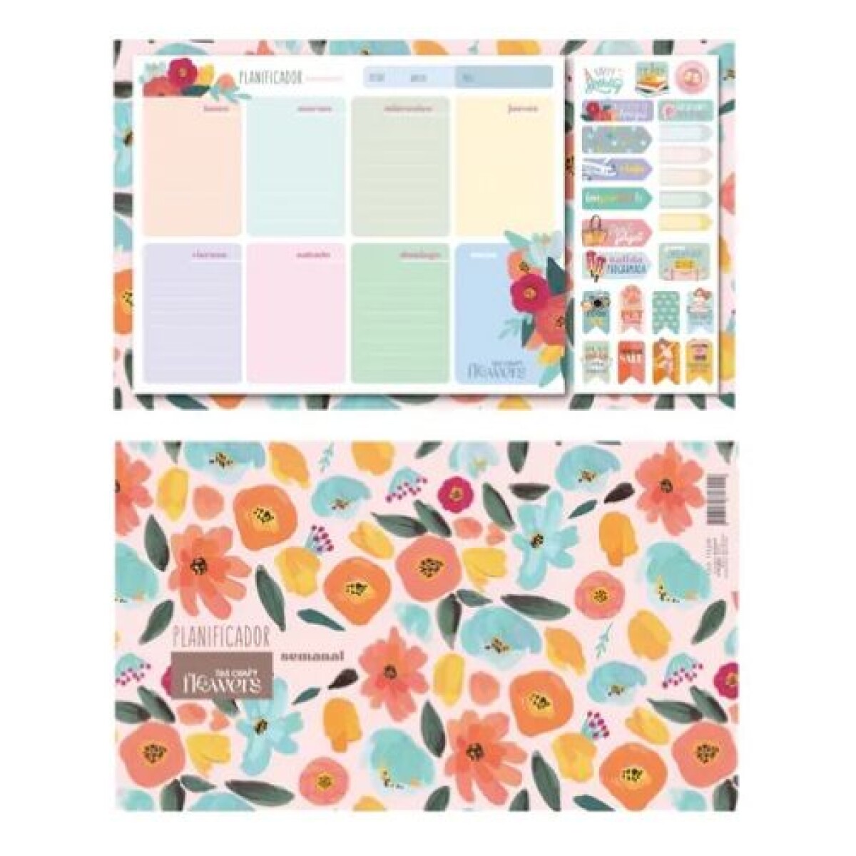 Planificador semanal Ibi craft Flowers - Planificador Semanal Ibi Craft Flowers 