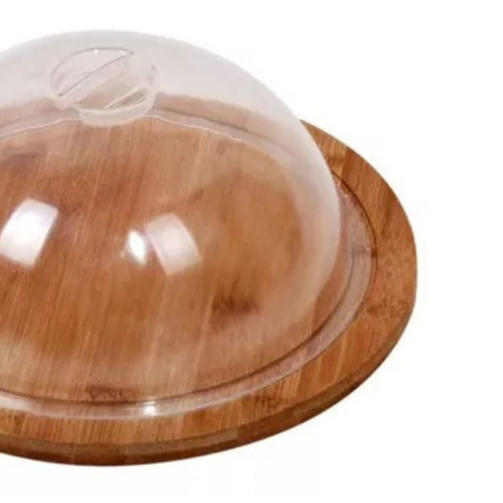 Quesera de Madera - Bamboo D25x10CM Quesera de Madera - Bamboo D25x10CM