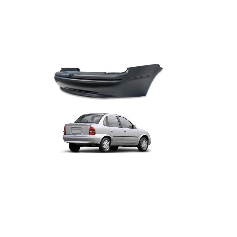 PARAGOLPE TRASERO NEGRO LISO Paragolpe Trasero Negro Liso