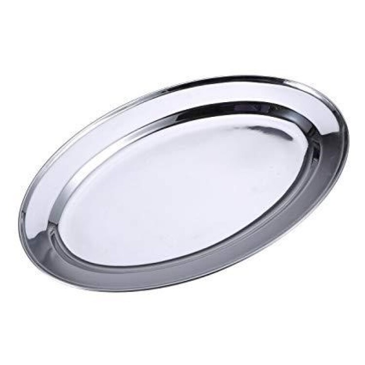 BANDEJA OVAL 35 CM CORRINA PLATA