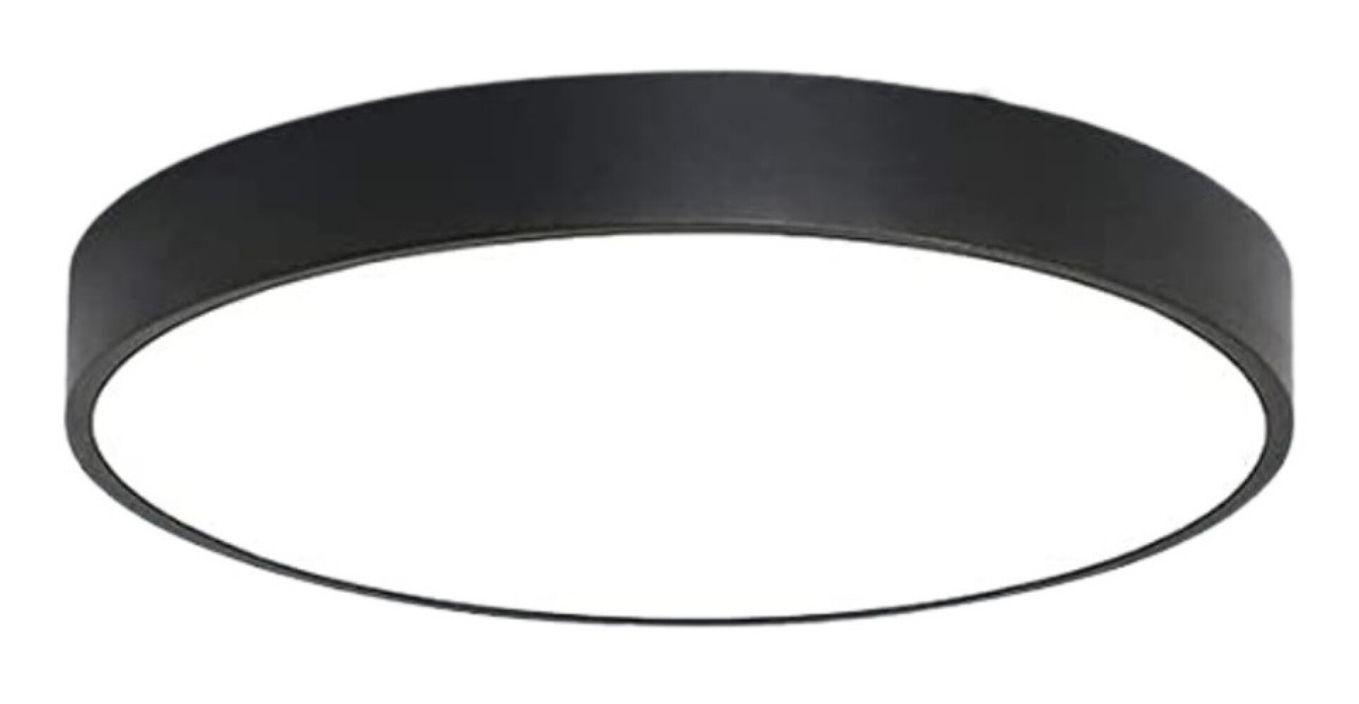Luminaria Plafon Led Circular 30cm Metal Iluminacion Luz - Negro 