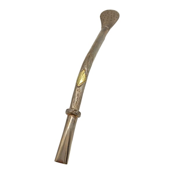 BOMBILLA CRIOLLA PLATA Y ORO 41 plateadouniforme