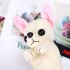 Cartuchera Escolar Peluiche Perro Infantil Con Cierre 2 en 1 Variante Color Blanco