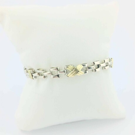 Pulsera panter de plata 925 y double en oro 18 ktes. Pulsera panter de plata 925 y double en oro 18 ktes.