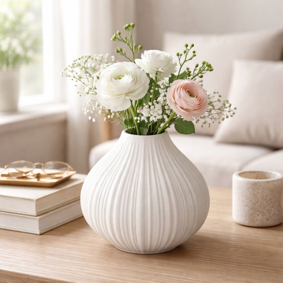 FLORERO PASTEL Blanco 