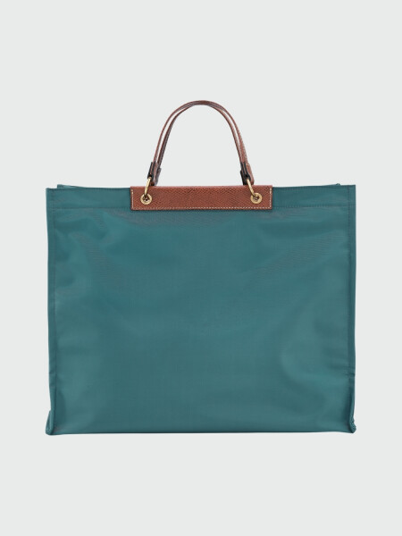Longchamp - Bolso tote con solapa y botón a presión, Cabas Aguamarina
