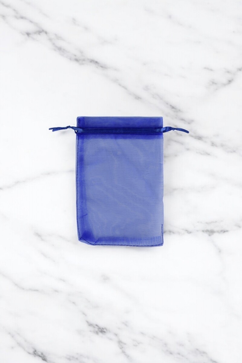 Bolsa organza 9x15 cm. - AZUL 