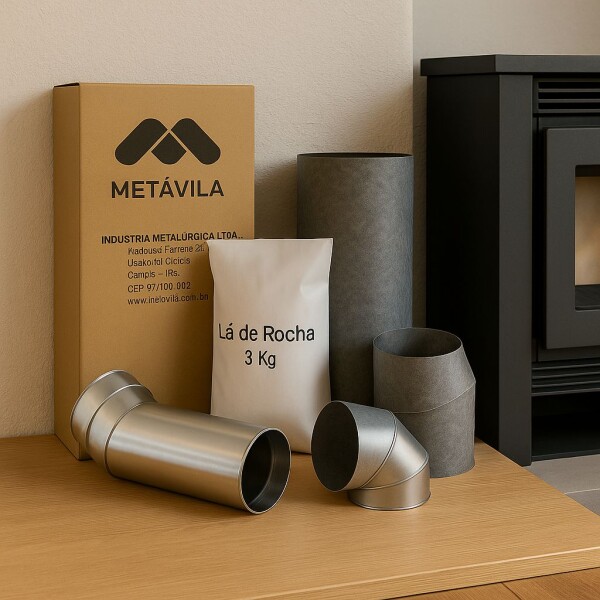Kit Completo de Instalación para Calefactores Metávila | Salida por Pared 150 mm Kit Completo de Instalación para Calefactores Metávila | Salida por Pared 150 mm