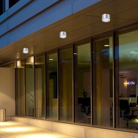 Aplique spot led cilindro de techo DIMERIZABLE PLATA