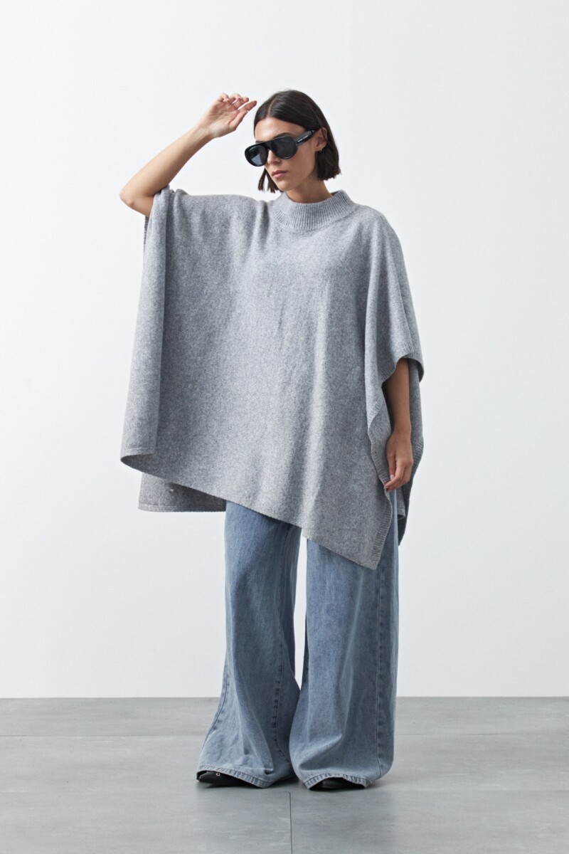 PONCHO DORIEL Gris Melange