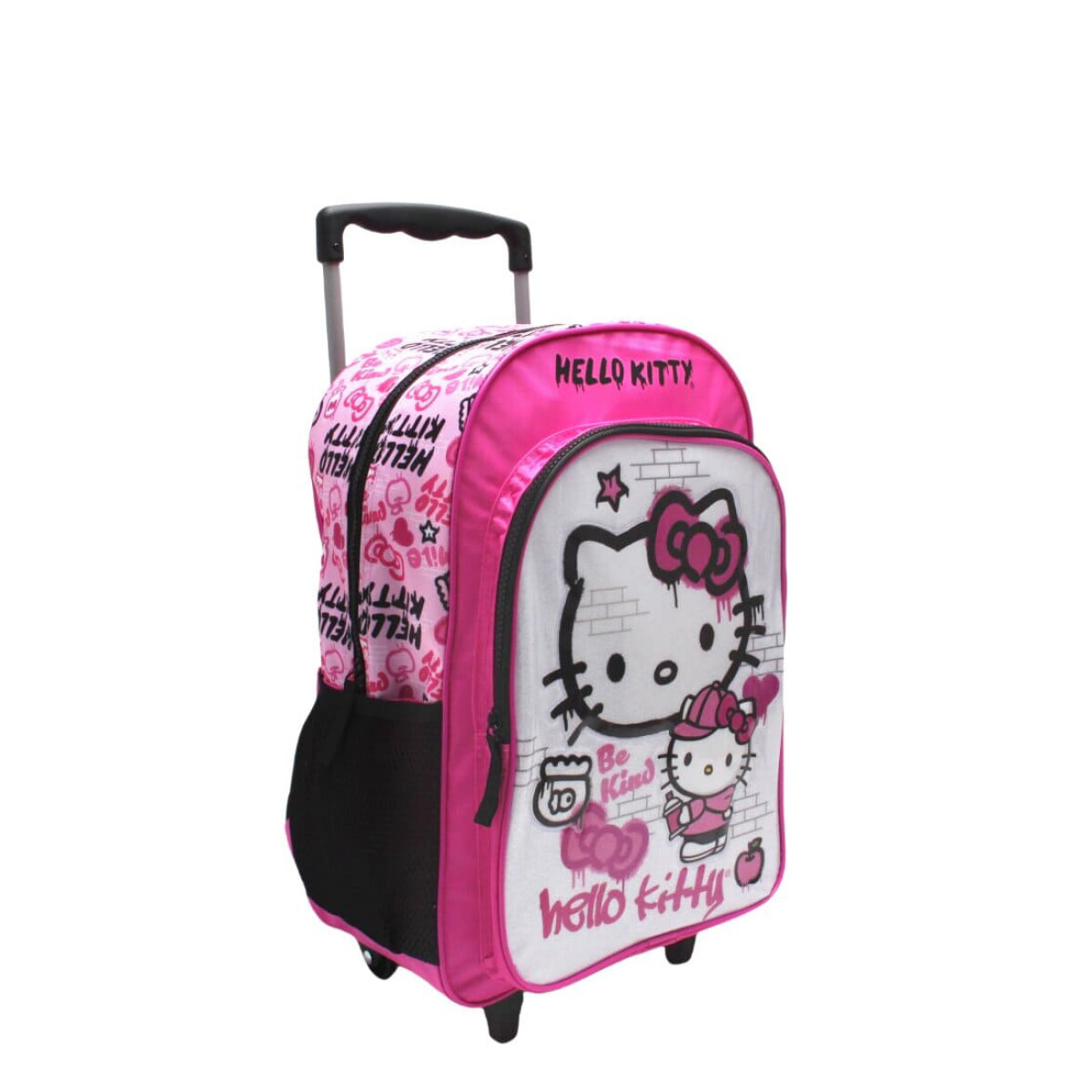 Mochila Hello Kitty 16" con Carro - Fucsia - Negro - Blanco 