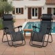 Set x2 Reposera Reclinable Gravedad Cero NEGRO