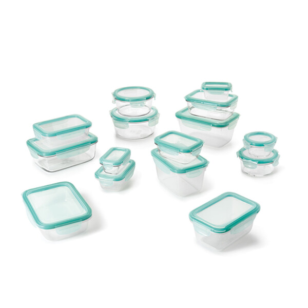 OXO GG JUEGO DE RECIPIENTES DE 30 PIEZAS SELLO HERMÉTICO SMART SEAL VIDRIO Y PLÁSTICO N/A