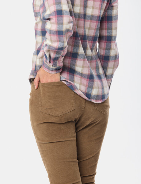 PANTALON DE PANA CON SPANDEX Beige
