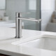 GRIFERIA LAVATORIO BAJO EN BRUSHED NICKEL - SERIE SALEMI GRIS-BRUSHED NICKEL