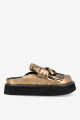 ZUECO CON PLATAFORMA Y FLECOS Oro