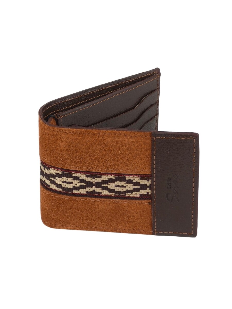 billetera de cuero al corte - oxido 