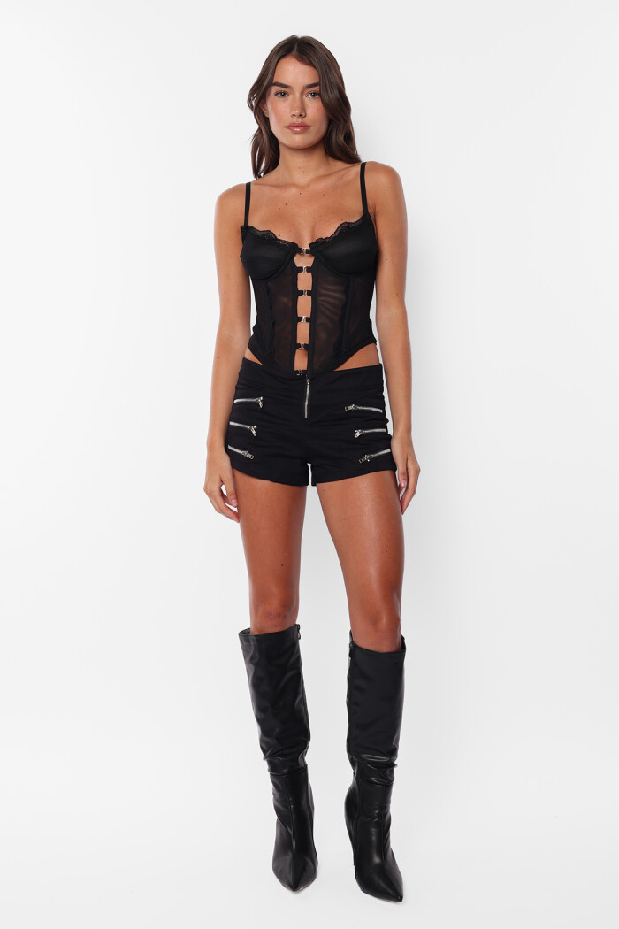Short Zip Negro
