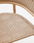 Sillón Arinella de madera maciza de acacia acabado tono natural y cuerda beige FSC 100% Sillón Arinella de madera maciza de acacia acabado tono natural y cuerda beige FSC 100%