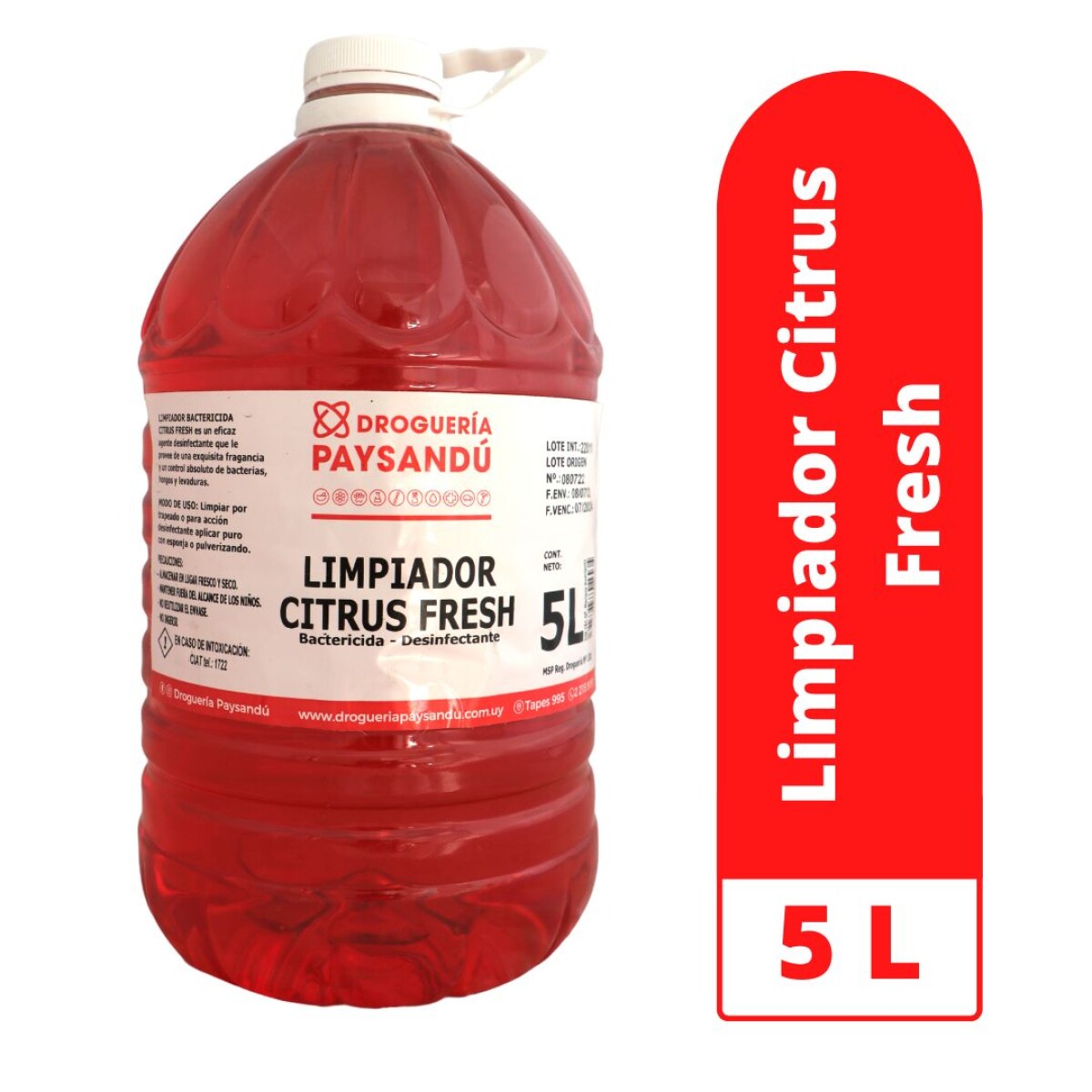 Limpiador Citrus Fresh con Bactericida - 5 L 
