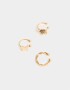 Bijou Cuff Metal diferenciado Cuff De Metal - Dorado